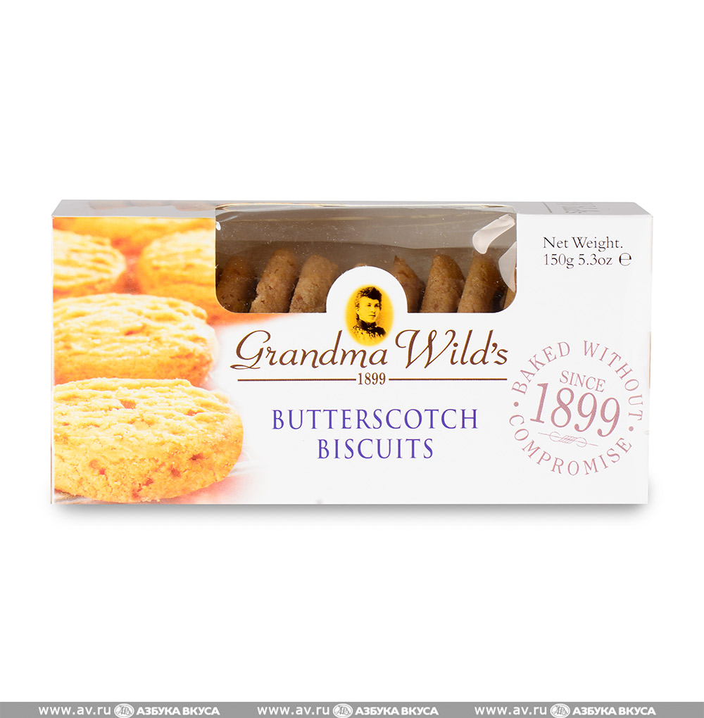 

Печенье бисквитное с ирисками, Grandma Wild's, 150 г, Великобритания