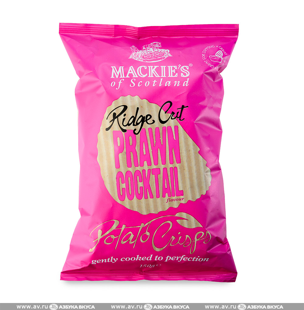 

Чипсы картофельные Mackie's рифленые с креветками, 150 г Великобритания