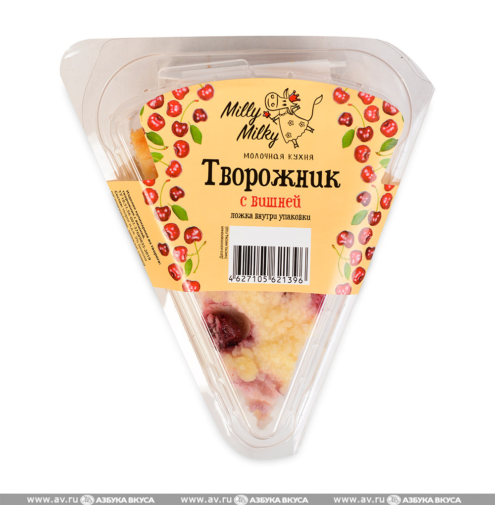 

Творожник Полезные продукты с вишней 140г Россия, БЗМЖ