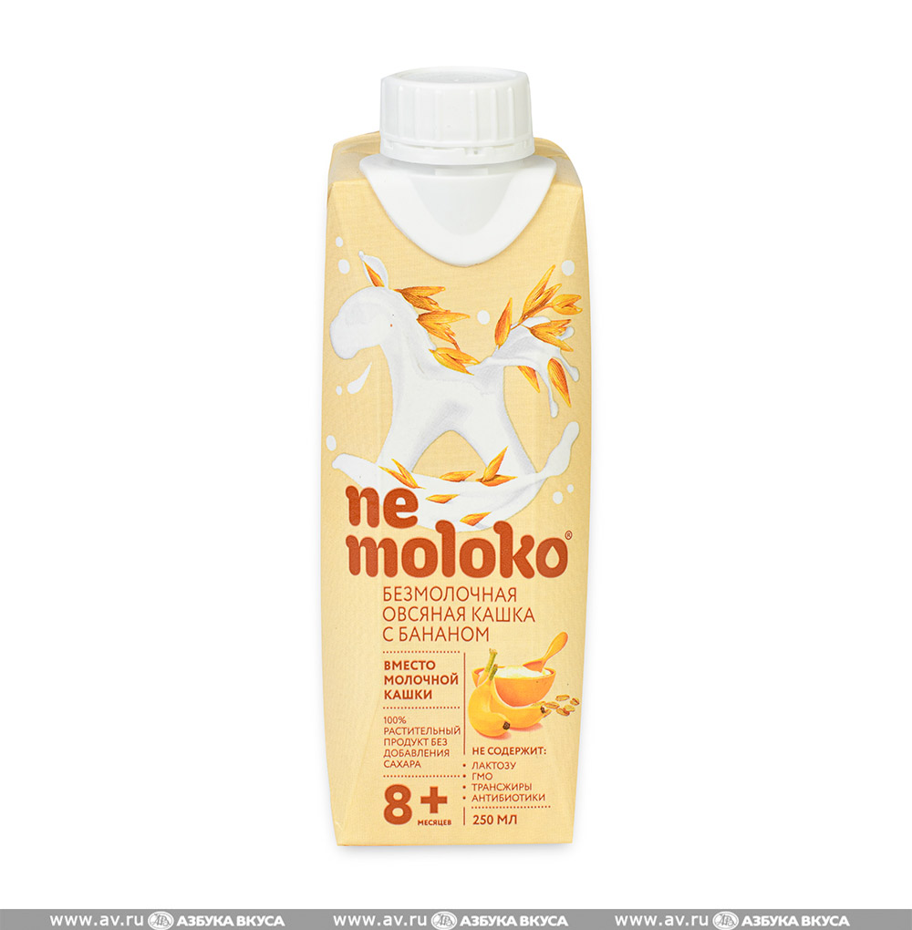 

Каша Nemoloko овсяная безмолочная с бананом 250г TetraPak Россия