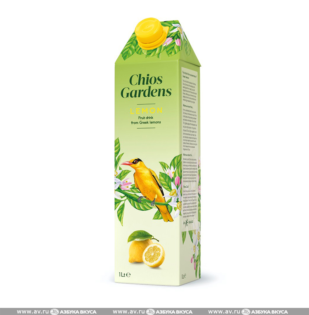 

Напиток сокосодержащий Chios Gardens Lemon со вкусом лимона 1л Tetra Pak Греция