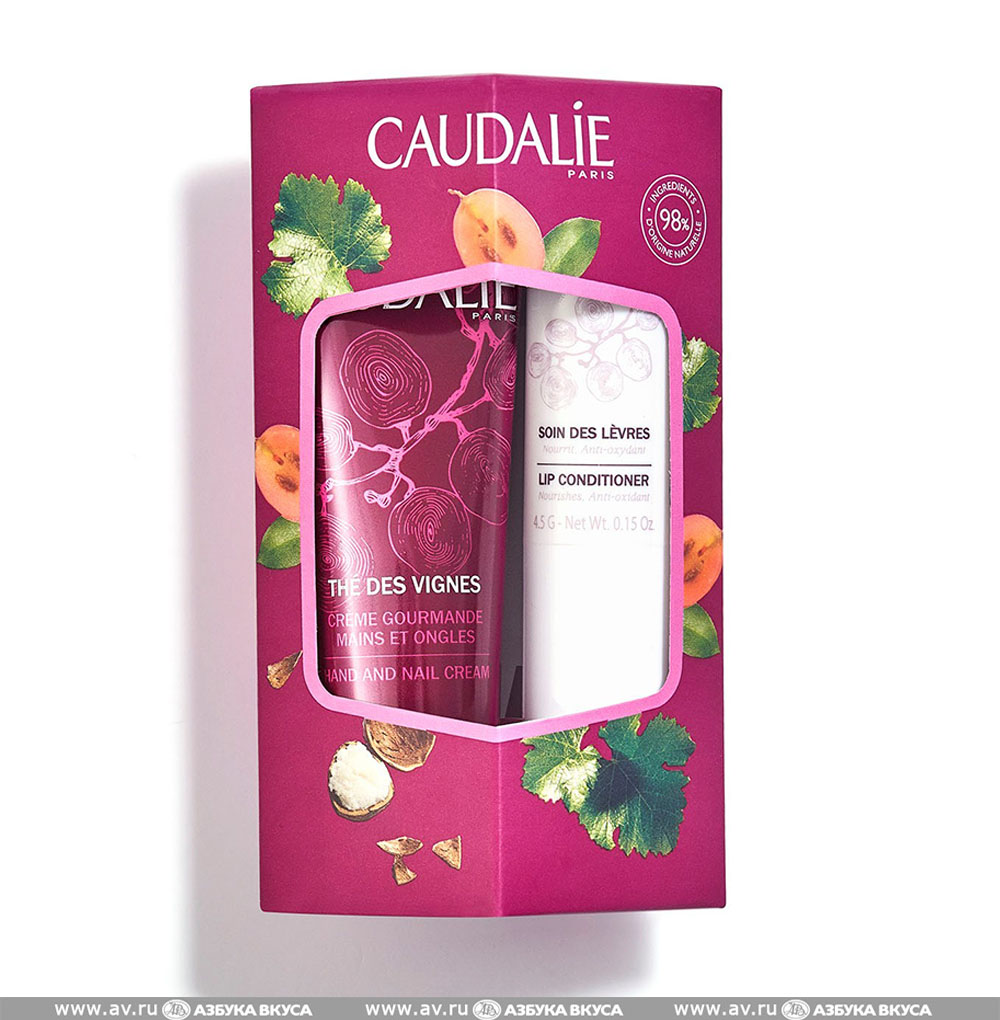 

Набор Caudalie "THE DES VIGNES" Идеальный дуэт: Крем для рук и ногтей 30 мл + Гигиеническая помада 4,5 г Франция