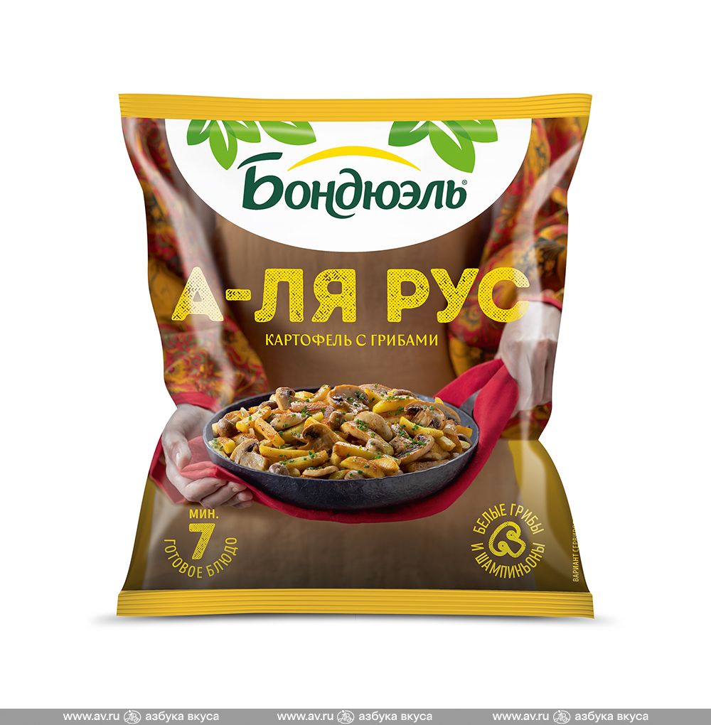 Изображение товара Смесь овощная «Картофель с грибами “А-ля рус”» Bonduelle, 400 г, Россия Изображение товара Смесь овощная «Картофель с грибами “А-ля рус”» Bonduelle, 400 г, Россия