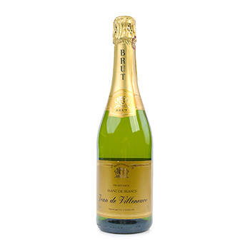 Изображение товара Игристое вино французское белое брют Jean de Villeneuve Blanc de Blancs Brut Veuve Ambal, 0.75 L
