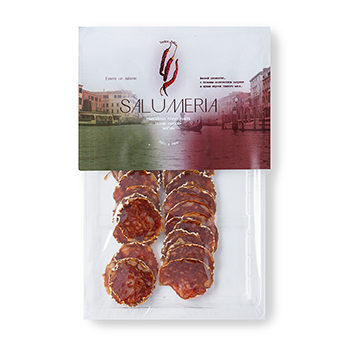 Изображение товара Колбаса сыровяленая салями чоризо в нарезке, Salumeria, 70 г, Россия