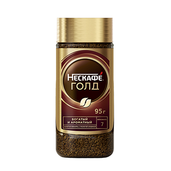 Изображение товара Кофе растворимый Gold, Nescafe, 95 г, Россия