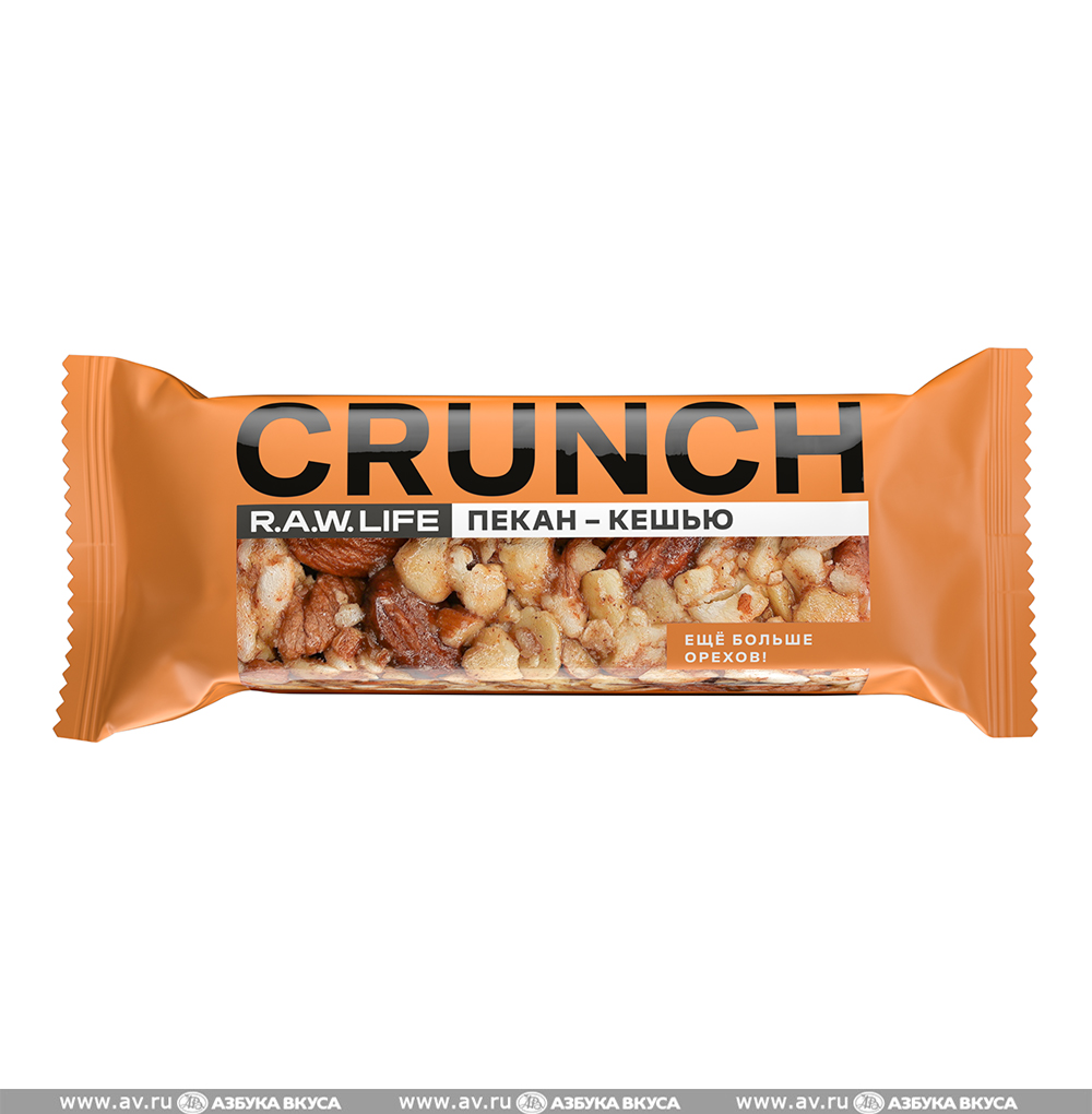 Изображение товара Батончик ореховый Crunch Mix в ассортименте, R.A.W.Life, Россия