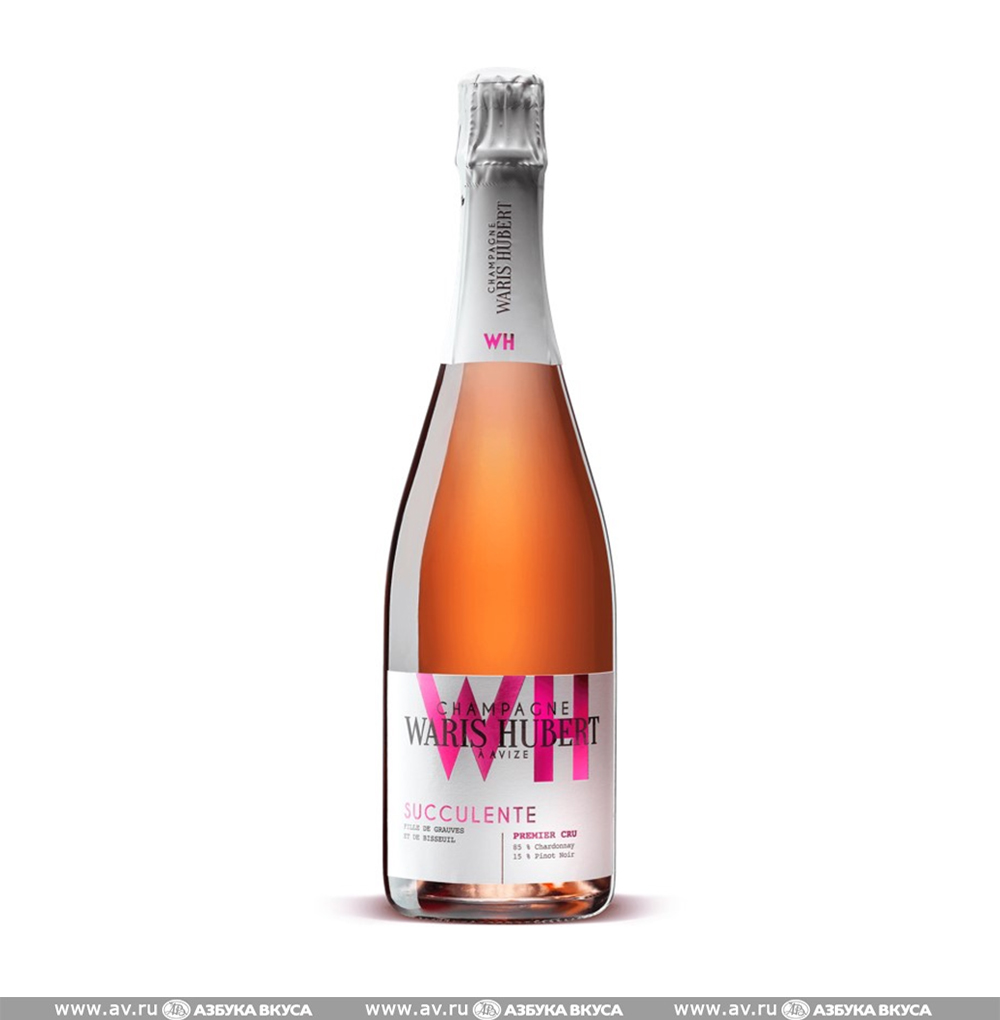 Изображение товара Игристое вино французское розовое брют AOC Champagne Waris Hubert Premier Cru Succulente Rose Brut, 0.75 L, п/у