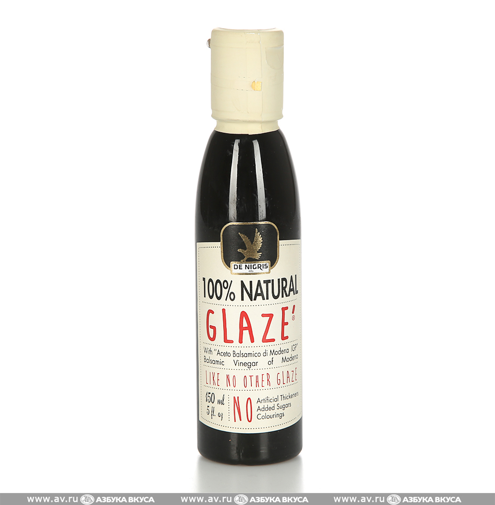 Изображение товара Крем бальзамический 100% GLAZE из Модены, De Nigris, 150 мл, Италия Изображение товара Крем бальзамический 100% GLAZE из Модены, De Nigris, 150 мл, Италия