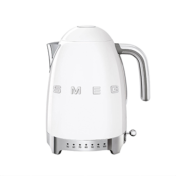 Изображение товара Чайник электрический с регулировкой температуры KLF04WHEU, Smeg, белый