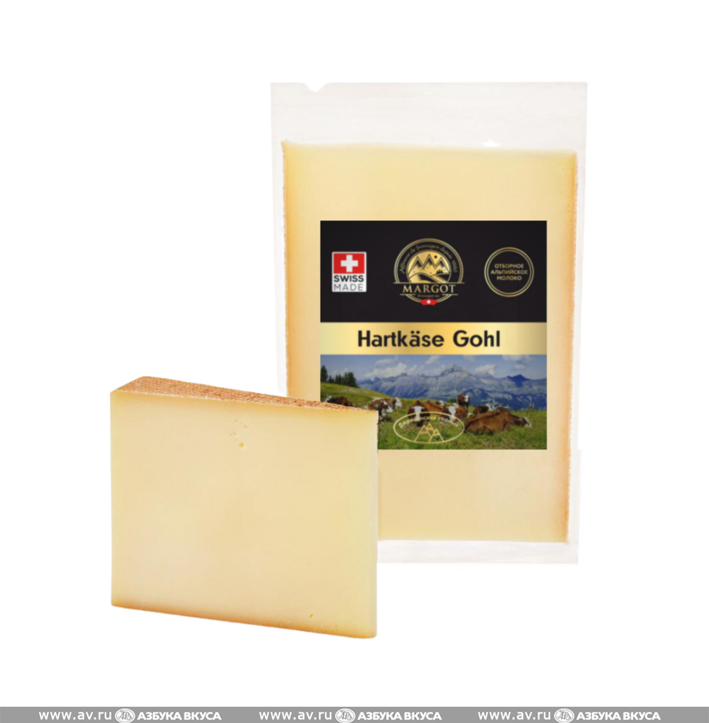 Изображение товара Сыр твердый Деревенский Горный 49%, «Margot Fromages», Швейцария БЗМЖ