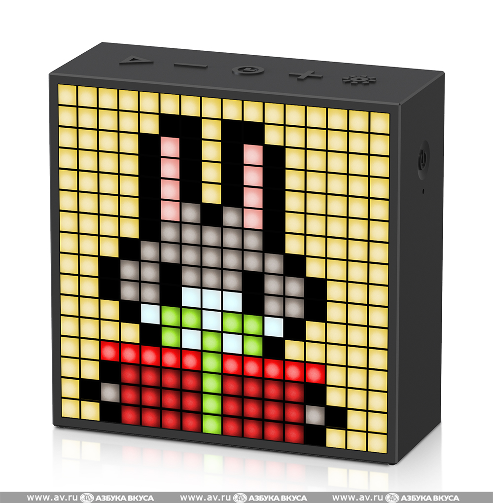 Изображение товара Колонка Timebox-Evo портативная мультифункциональная с настраиваемым светодиодным экраном 16*16 пикселей чёрная, Divoom, 98.5*38*98.5 мм, Китай Изображение товара Колонка Timebox-Evo портативная мультифункциональная с настраиваемым светодиодным экраном 16*16 пикселей чёрная, Divoom, 98.5*38*98.5 мм, Китай