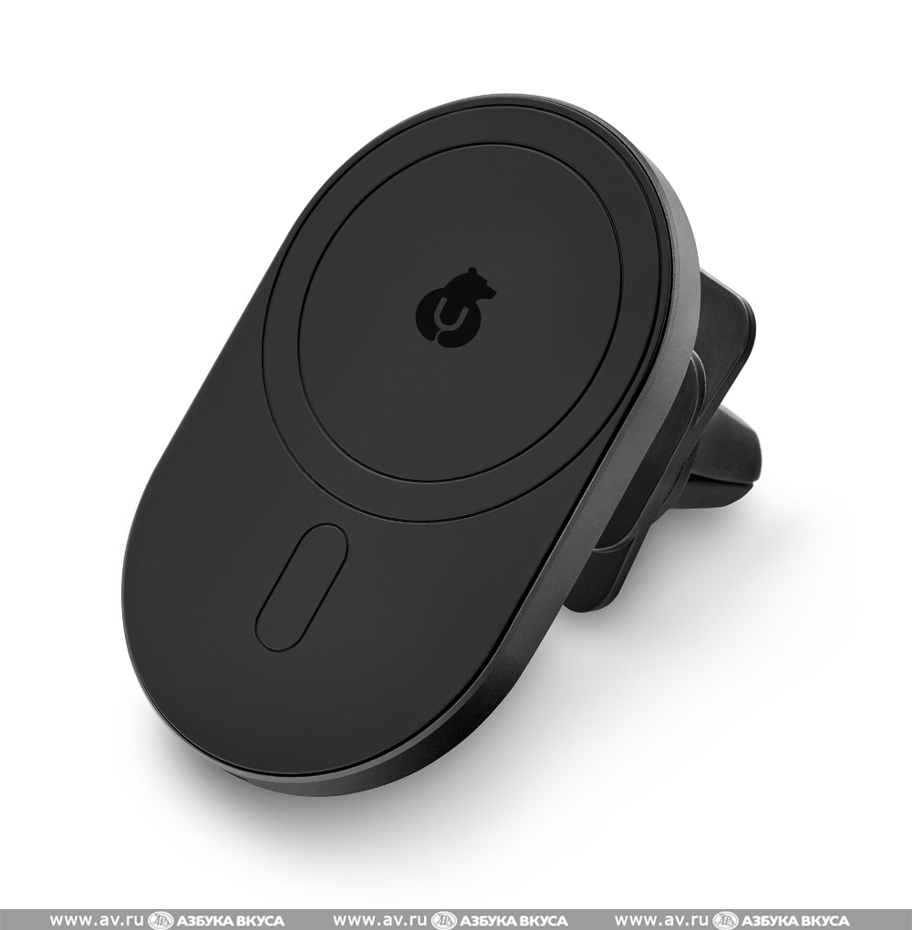 Изображение товара Беспроводное зарядное устройство uBear Go-Power MagSafe, крепление на вентрешетку Изображение товара Беспроводное зарядное устройство uBear Go-Power MagSafe, крепление на вентрешетку