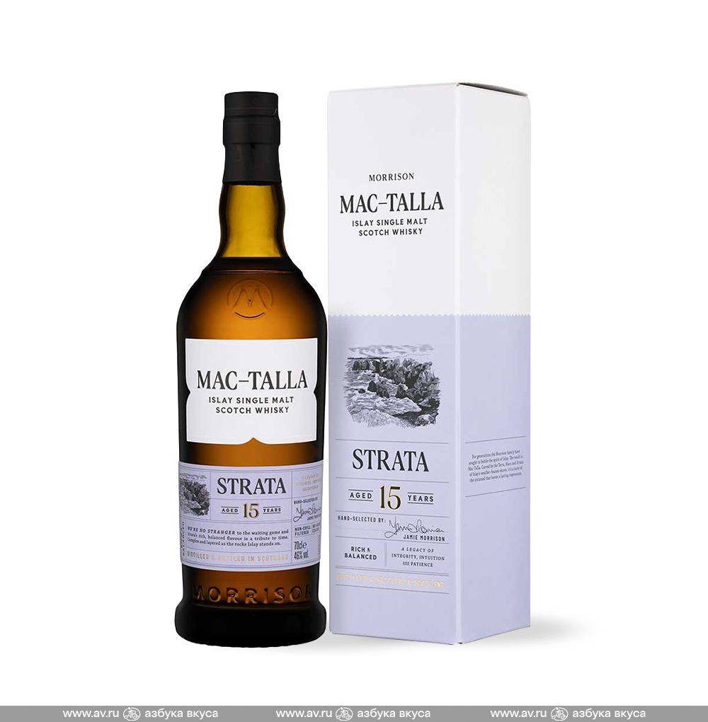Изображение товара Виски шотландский Mac-Talla Strata Islay Single Malt 15 YO 46%, 0.7 L, в п/у