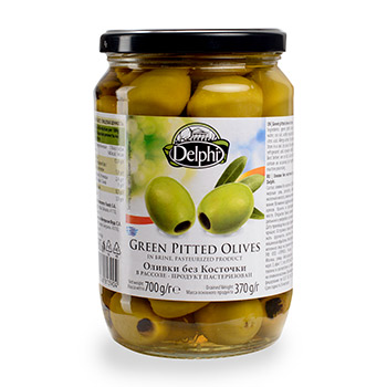Изображение товара Оливки зелёные без косточки в рассоле, Delphi 700 г, Греция