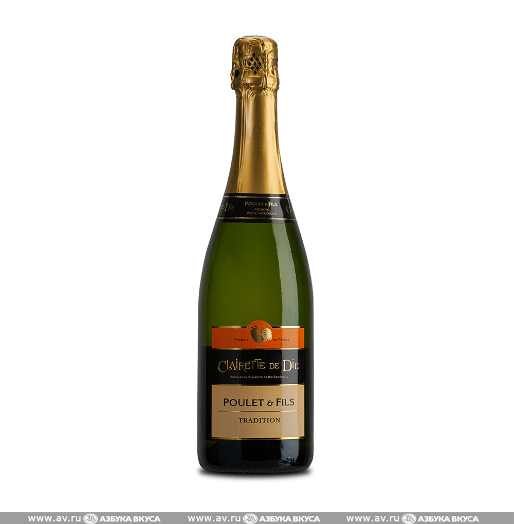 Изображение товара Игристое вино французское белое п/сл AOC Clairette de Die Tradition Cave Poulet & Fils, 0.75 L Изображение товара Игристое вино французское белое п/сл AOC Clairette de Die Tradition Cave Poulet & Fils, 0.75 L