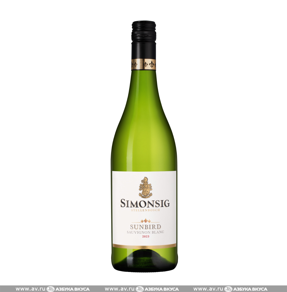 Изображение товара Вино южноафриканское белое Sunbird Sauvignon Blanc Stellendosch Simonsig, 0.75 L Изображение товара Вино южноафриканское белое Sunbird Sauvignon Blanc Stellendosch Simonsig, 0.75 L