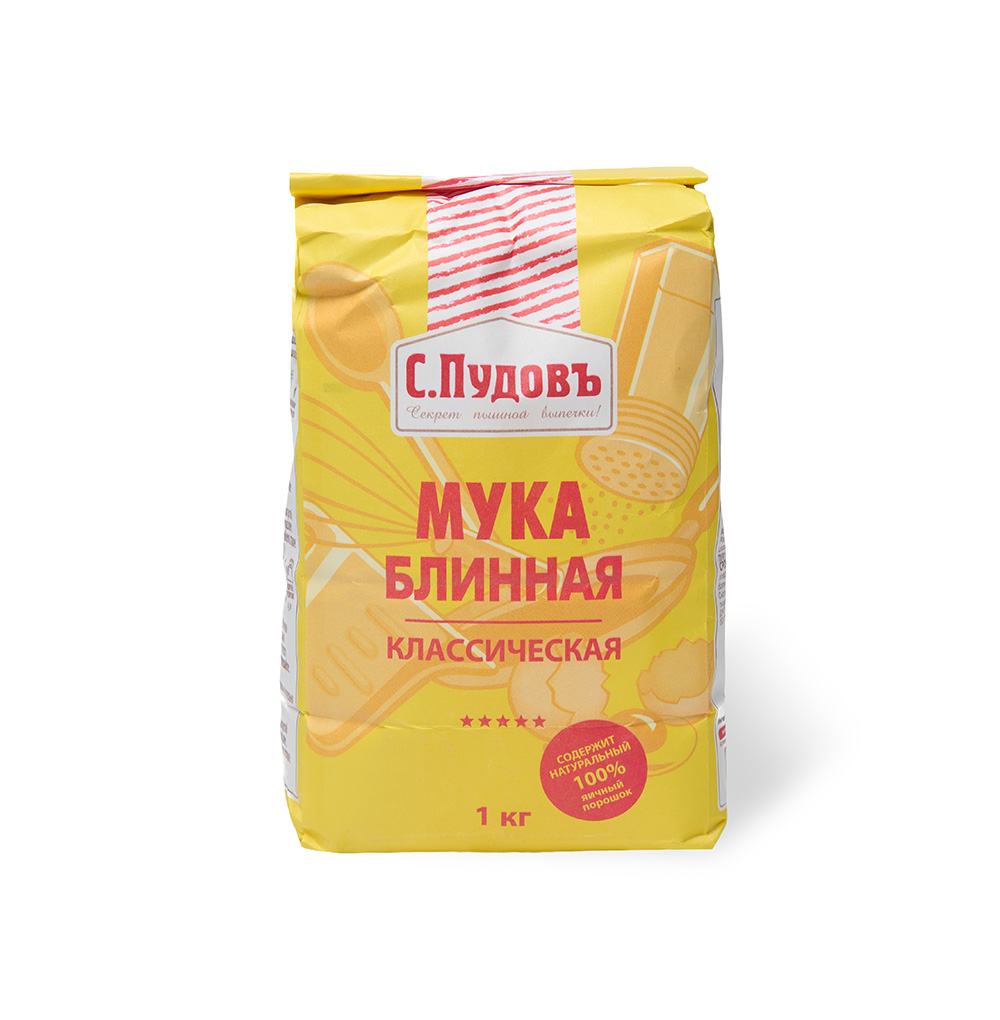 Изображение товара Мука блинная, «С. Пудовъ», 1 кг, Россия