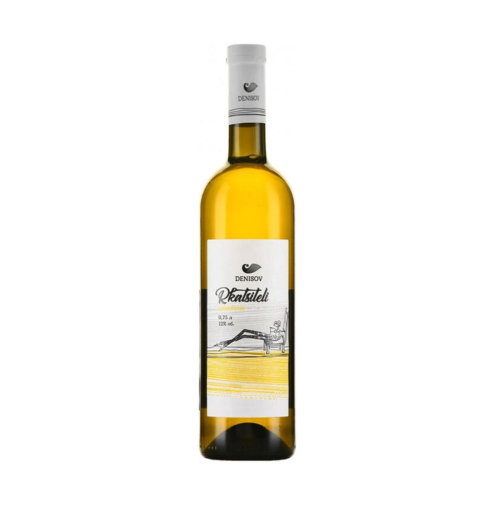 Изображение товара Российское белое вино Rkatsiteli Denisov Winery 0.75L свежий напиток