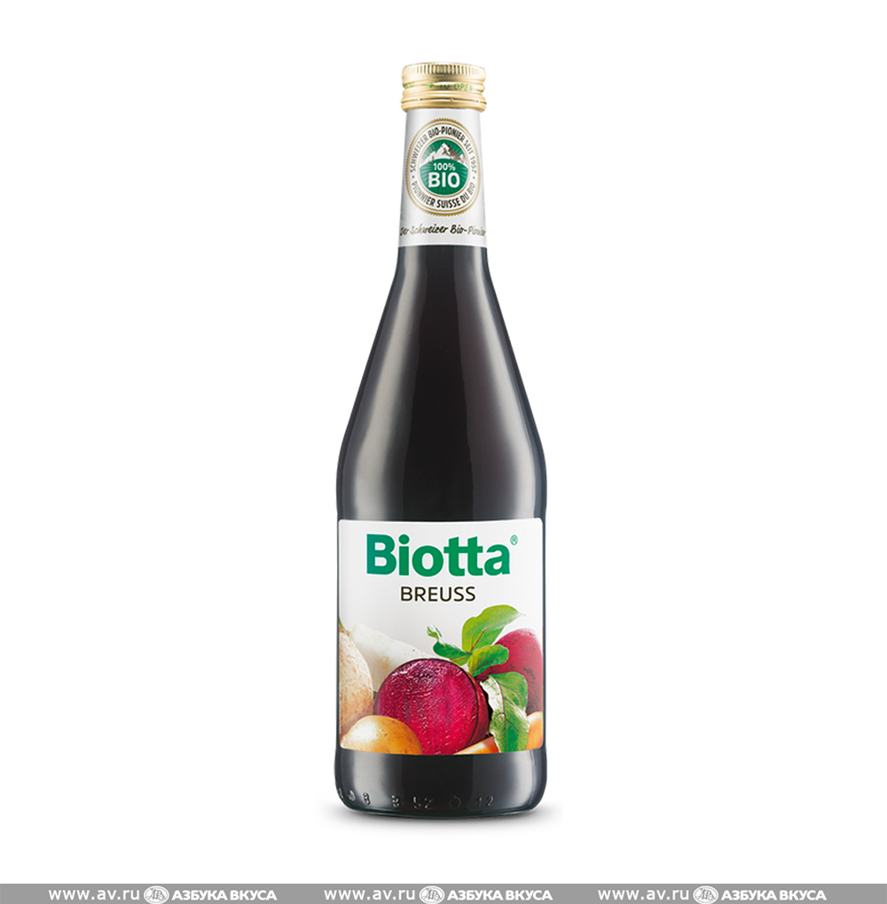 Изображение товара Сок прямого отжима Biotta овощной по оригинальному рецепту Рудольфа Бройса 0.5л, Швейцария