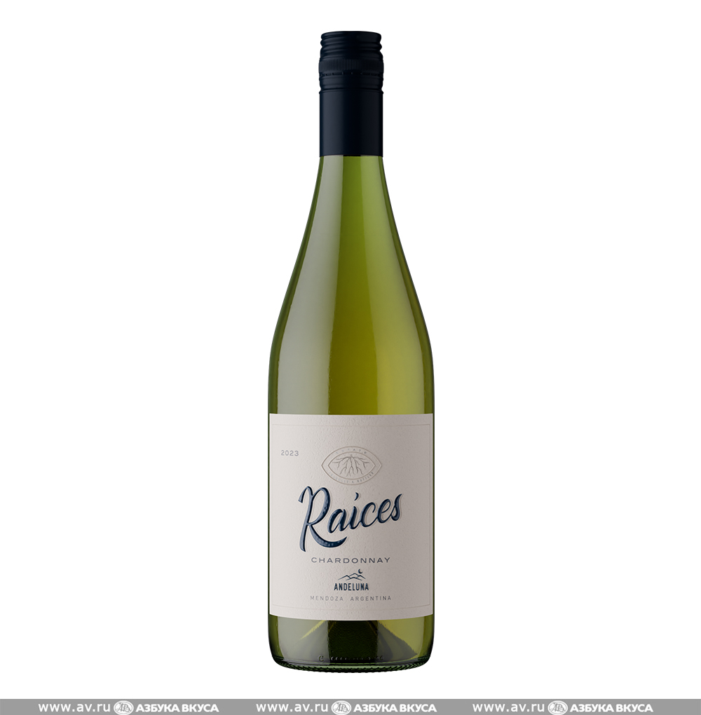 Изображение товара Вино аргентинское белое Raices Chardonnay Mendoza Andeluna, 0.75 L Изображение товара Вино аргентинское белое Raices Chardonnay Mendoza Andeluna, 0.75 L
