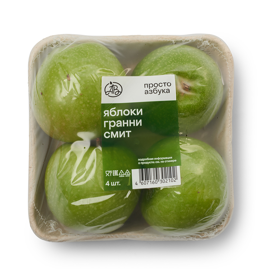 Изображение товара Яблоки гренни смит, «Просто Азбука», 4 шт. в упаковке, Россия Изображение товара Яблоки гренни смит, «Просто Азбука», 4 шт. в упаковке, Россия