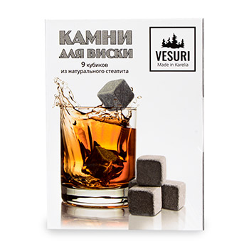 Изображение товара Набор камней для виски vesuri натуральный стеатит 9 шт, Россия