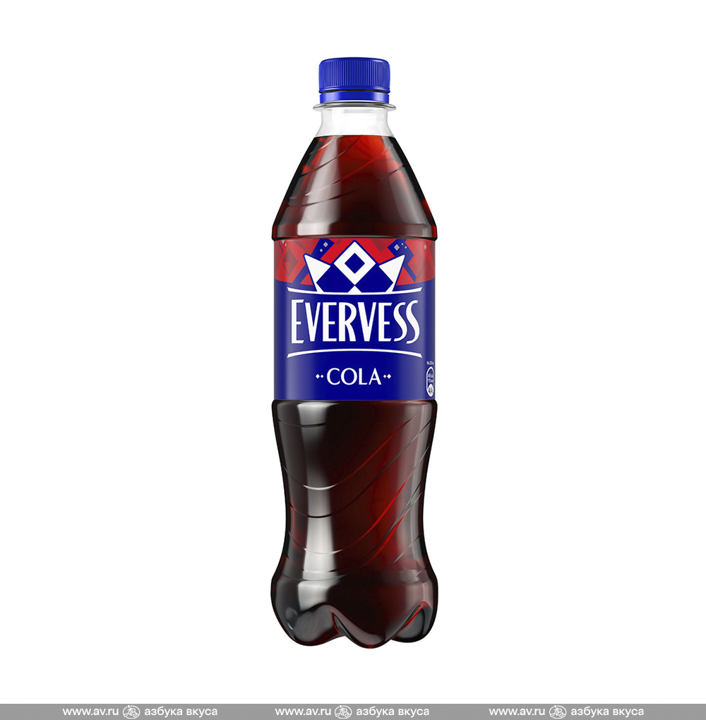 Изображение товара Напиток газированный Cola, Evervess, 0.5 л, Россия Изображение товара Напиток газированный Cola, Evervess, 0.5 л, Россия
