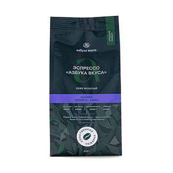 Изображение товара Кофе молотый «Эспрессо», «Азбука вкуса», 250 г, Россия