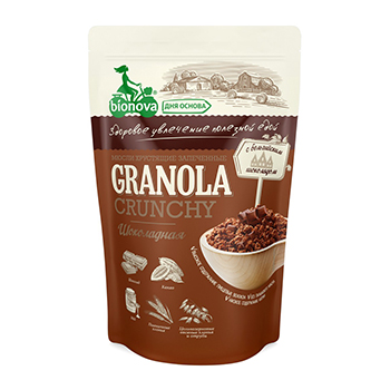 Изображение товара Мюсли запечённые шоколадные, Bionova, 400 г, Россия