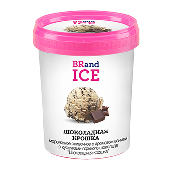 Изображение товара Мороженое сливочное «Шоколадная крошка», BRandICE, 500 мл, Россия, БЗМЖ