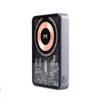 Изображение товара Беспроводной внешний аккумулятор Robo Design, Magssory, MagSafe, 5000 мАч, кевлар, midnight/полночь