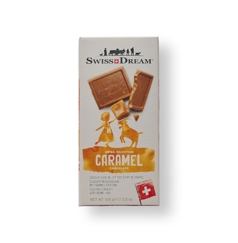 Изображение товара Шоколад молочный с карамельной крошкой, Swiss Dream, 100 г, Швейцария
