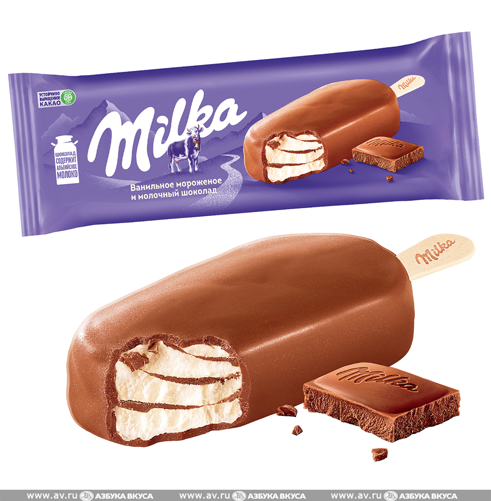 Изображение товара Мороженое-эскимо, Milka, 62 г, Россия, БЗМЖ