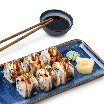 Изображение товара Ролл с угрём и омлетом, 6 шт., 265 г, Россия