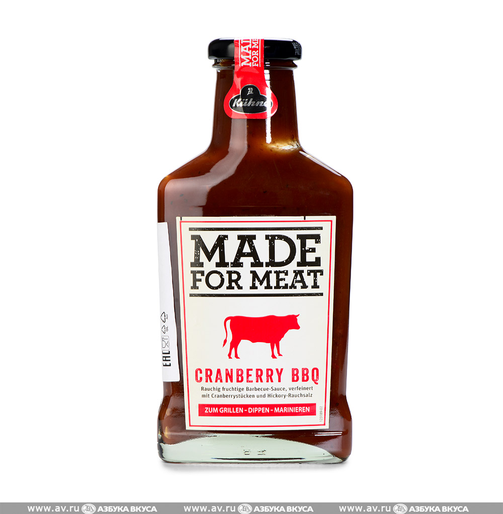 Изображение товара Соус «Клюквенный BBQ» Made for Meat, Kuhne, 375 мл, Германия