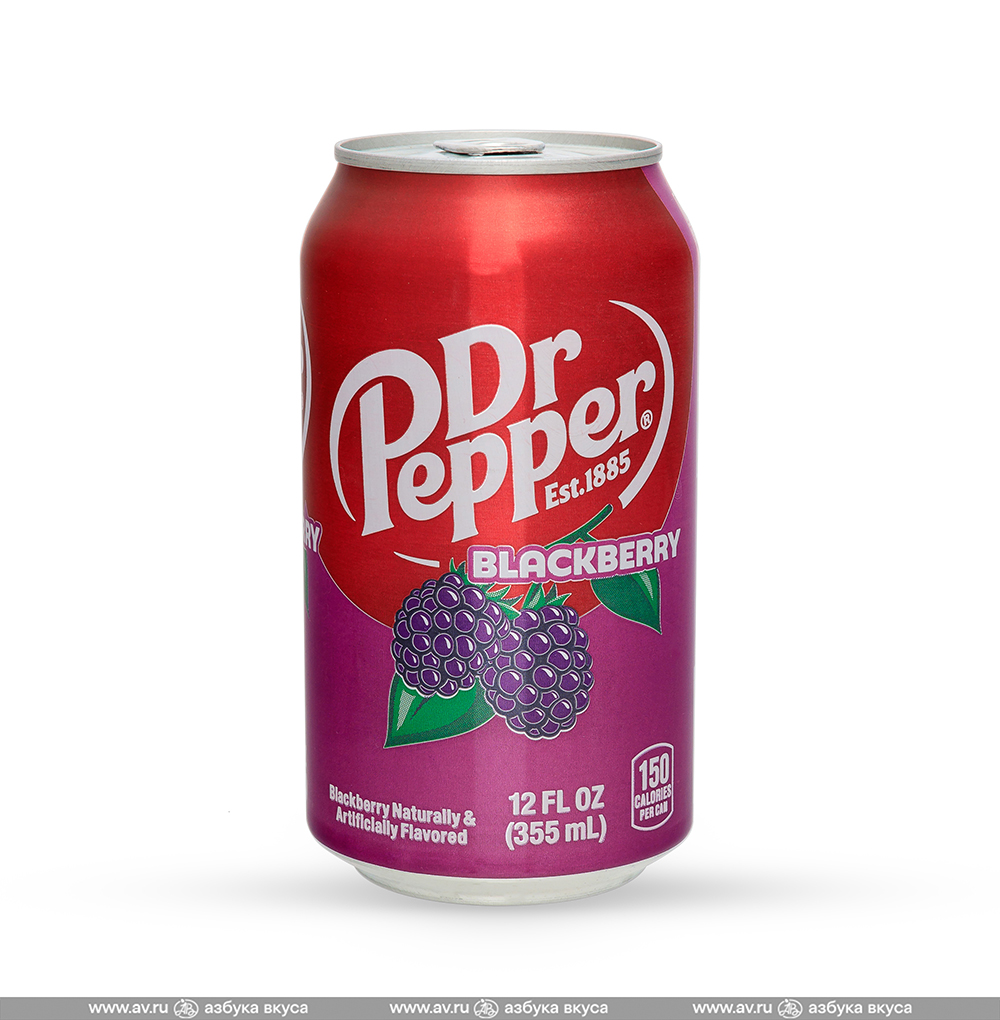 Изображение товара Напиток газированный Blackberry, Dr.Pepper, 0.355 л, США Изображение товара Напиток газированный Blackberry, Dr.Pepper, 0.355 л, США