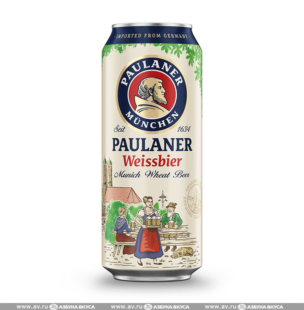 Изображение товара Пиво светлое Paulaner Hefe Weissbier Пшеничное нефильтр. неосветл. 5,5%, 0.5 L, ж/б, Германия Изображение товара Пиво светлое Paulaner Hefe Weissbier Пшеничное нефильтр. неосветл. 5,5%, 0.5 L, ж/б, Германия