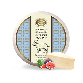 Изображение товара Сыр козий «Капри» 50%, «Джанкойский сыр», Россия, БЗМЖ