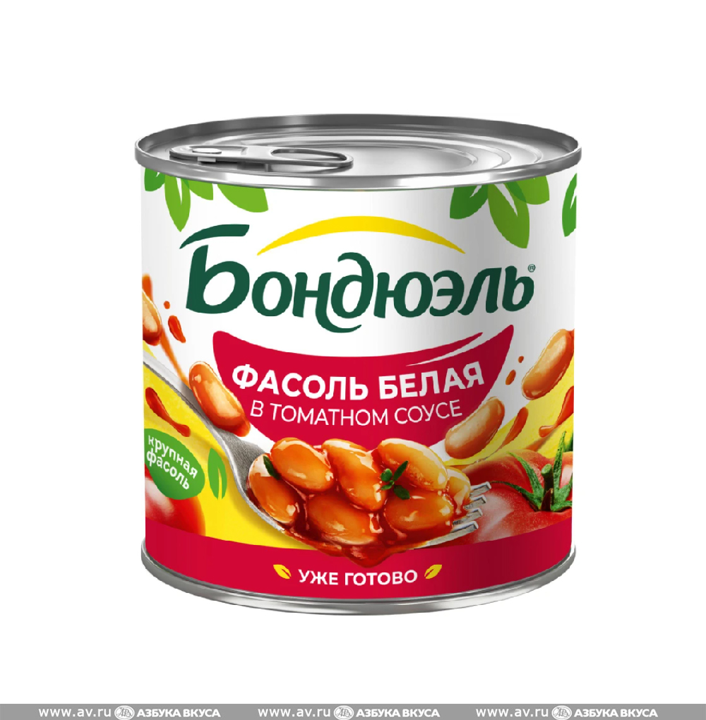 Изображение товара Фасоль белая в томатном соусе, Bonduelle, 425 мл, Россия Изображение товара Фасоль белая в томатном соусе, Bonduelle, 425 мл, Россия