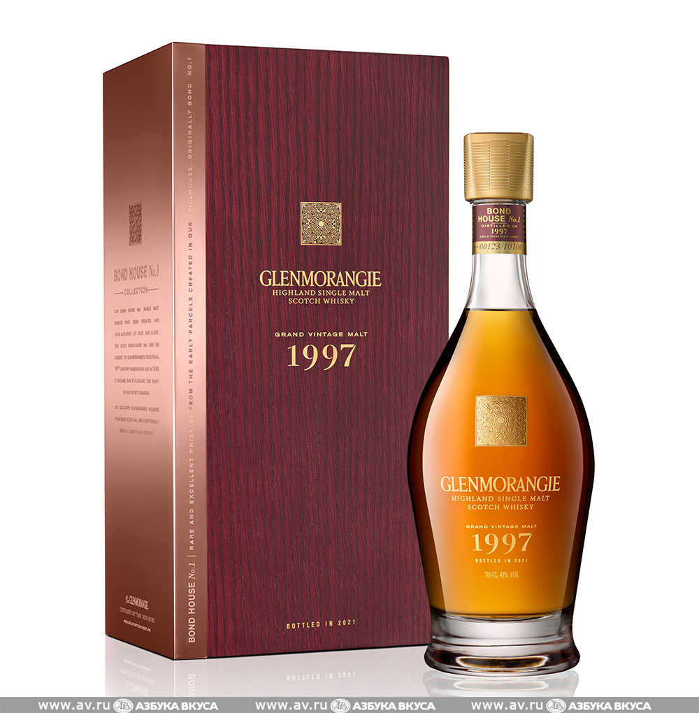 Изображение товара Виски шотландский Glenmorangie Highland Single Malt Grand Vintage 1997 43.0%, 0.7 L, п/у Изображение товара Виски шотландский Glenmorangie Highland Single Malt Grand Vintage 1997 43.0%, 0.7 L, п/у