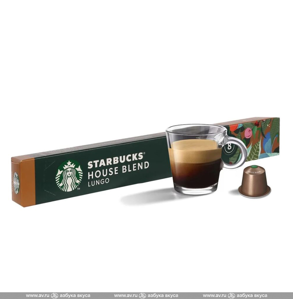 Изображение товара Кофе в капсулах House Blend, Starbucks, 10 шт., 57 г, Швейцария Изображение товара Кофе в капсулах House Blend, Starbucks, 10 шт., 57 г, Швейцария