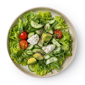 Изображение товара Салат с руколой, авокадо и кусочками "Сиртаки" «Уже готово» 170г, Россия