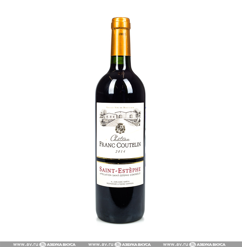 Изображение товара Французское красное вино AOC Saint-Estephe Chateau Franc Coutelin 0.75L Изображение товара Французское красное вино AOC Saint-Estephe Chateau Franc Coutelin 0.75L