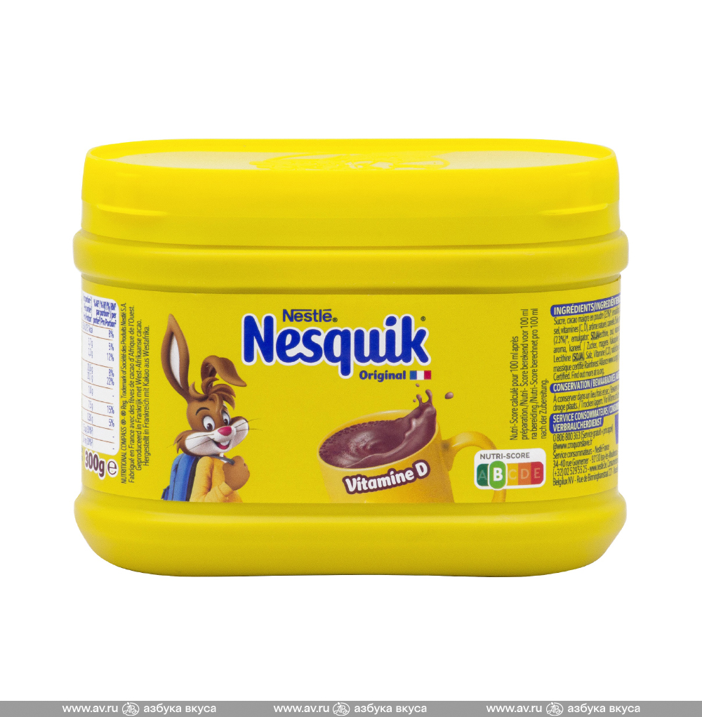 Изображение товара Какао-напиток быстрорастворимый, Nesquik, 300 г, Франция Изображение товара Какао-напиток быстрорастворимый, Nesquik, 300 г, Франция