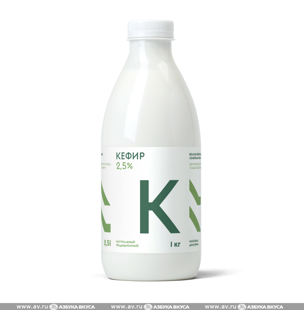 Изображение товара Кефир 2.5%, «Братья Чебурашкины», 1 кг, Россия, БЗМЖ