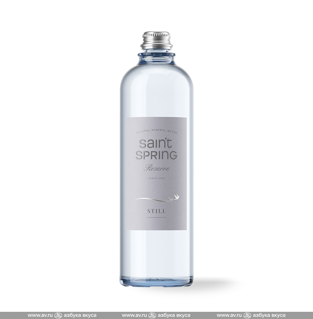 Изображение товара Вода минеральная негазированная Saint Spring Reserve, «Святой источник», 0.75 л, Россия