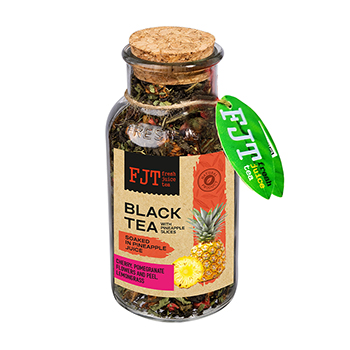 Изображение товара Чай черный листовой FJT с ананасом, вишней, гранатом и лемонграссом, 130 г, Россия