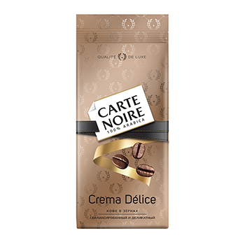Изображение товара Кофе в зёрнах жареный Crema Delice, Carte Noire, 230 г, Россия