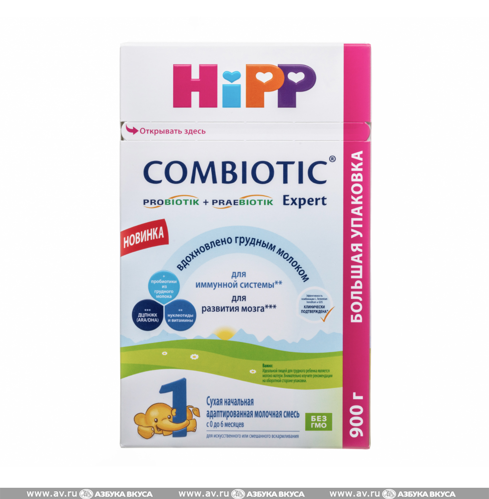 Изображение товара Сухая адаптированная молочная смесь 1 Combiotic Expert, HiPP, 900 г, Германия